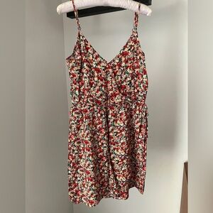 Floral American Rag Mini Dress Faux Wrap Dress Size Large